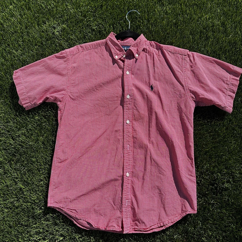 Polo Ralph Lauren red gingham button up shirt